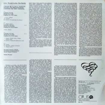 2LP Felix Mendelssohn-Bartholdy: Symphonies For String Orchestra (No. 9 In C Major, No. 10 In B Minor, No. 11 In F Minor) (2xLP)