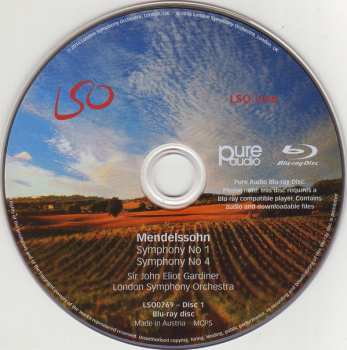 Blu-ray/SACD Felix Mendelssohn-Bartholdy: Symphony No 1 / Symphony No 4 'Italian' 189470