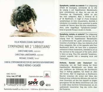 CD Felix Mendelssohn-Bartholdy: Symphony Nr.2 'Lobgesang' 96318