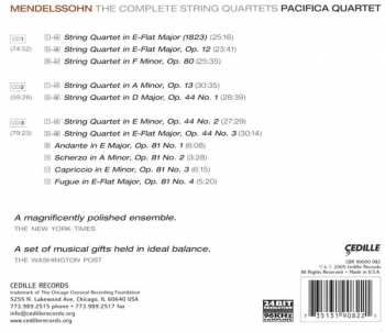 3CD Felix Mendelssohn-Bartholdy: The Complete String Quartets 297871