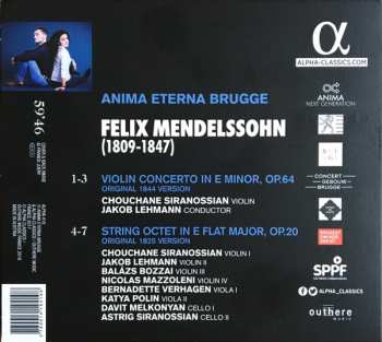 CD Felix Mendelssohn-Bartholdy: Violin Concerto - Octet - Songs 191632