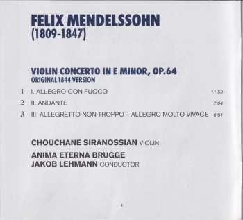 CD Felix Mendelssohn-Bartholdy: Violin Concerto - Octet - Songs 191632