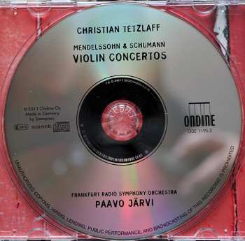 CD Felix Mendelssohn-Bartholdy: Violin Concertos 112273