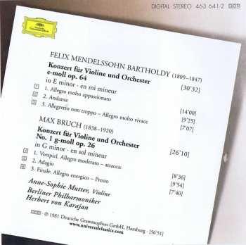 CD Felix Mendelssohn-Bartholdy: Violinkonzerte • Violin Concertos 38982