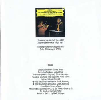 CD Felix Mendelssohn-Bartholdy: Violinkonzerte • Violin Concertos 38982