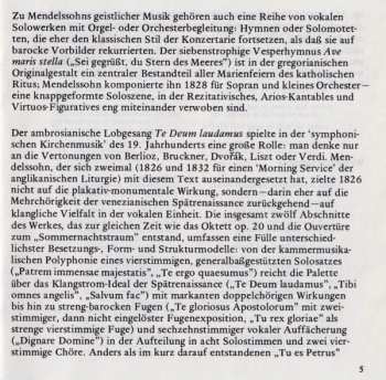 CD Felix Mendelssohn-Bartholdy: Weihnachtskantate "Vom Himmel Hoch" / Te Deum / Ave Maris Stella 441710