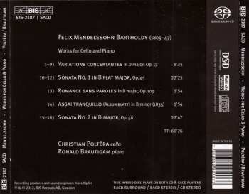 SACD Felix Mendelssohn-Bartholdy: Works For Cello & Piano 287103