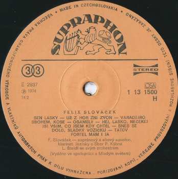 LP Felix Slováček: Felix Slováček