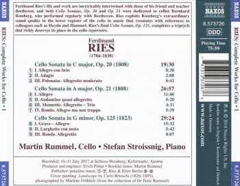 CD Ferdinand Ries: Complete Works For Cello • 1 114314