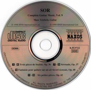 CD Fernando Sor: Complete Guitar Music, Vol. 9 251712