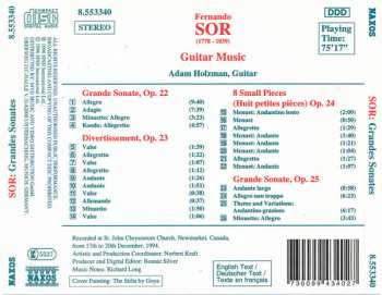 CD Fernando Sor: Grandes Sonates, Opp. 22 And 25 - Divertissement, Op. 23 - 8 Small Pieces, Op. 24 332511