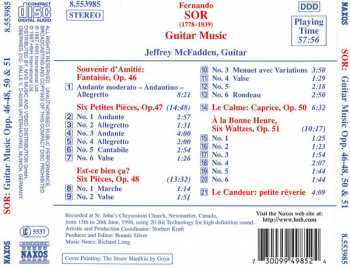 CD Fernando Sor: Guitar Music Opp. 46-48, 50 & 51 294331