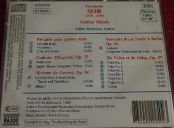CD Fernando Sor: Morceau De Concert • Six Valses Et Un Galop • Souvenirs D'une Soirée À Berlin • Fantaisie Villageoise 301447