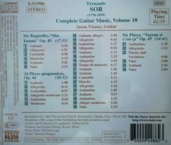 CD Fernando Sor: Six Bagatelles, Op. 43 / Twenty-Four Progressive Pieces, Op. 44 / Six Pieces, Op. 45 257299