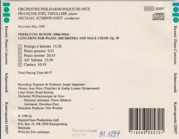 CD Ferruccio Busoni: Concerto For Piano, Orchestra And Male Choir Op. 39 307679