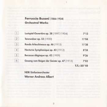 CD Ferruccio Busoni: Orchestral Works 117748