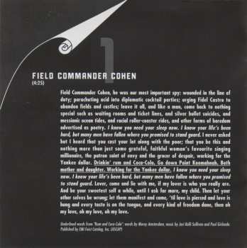 CD Leonard Cohen: Field Commander Cohen: Tour Of 1979 12511