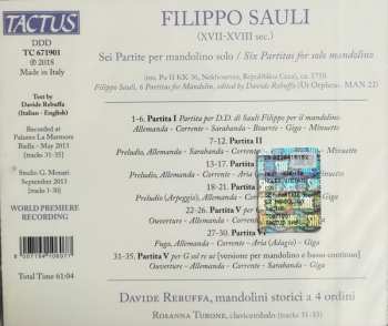 CD Filippo Sauli: Sei Partite per Mandolino Solo 119702