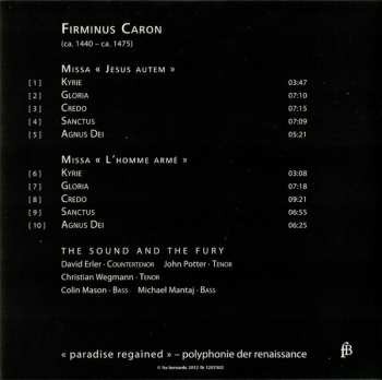 3CD Firminus Caron: Masses & Chansons 118701