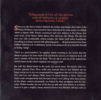 CD The Sisters Of Mercy: First And Last And Always DIGI 12738