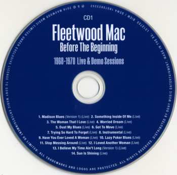 3CD Fleetwood Mac: Before The Beginning (1968-1970 Live & Demo Sessions)