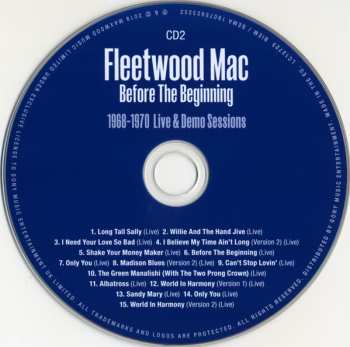 3CD Fleetwood Mac: Before The Beginning (1968-1970 Live & Demo Sessions)