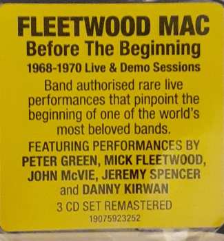 3CD Fleetwood Mac: Before The Beginning (1968-1970 Live & Demo Sessions) 3924