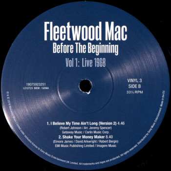 3LP Fleetwood Mac: Before The Beginning Vol 1: Live 1968 386633