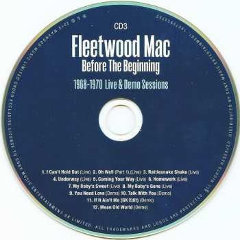 3CD Fleetwood Mac: Before The Beginning (1968-1970 Live & Demo Sessions)