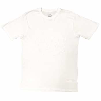 Merch Fleetwood Mac: Fleetwood Mac Unisex Hi-build T-shirt: Classic Logo (white-on-white) (x-large) XL