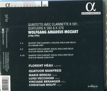 CD Florent Héau: Mozart, Quintette Avec Clarinette K581, Quatuors K380 & K378 292471