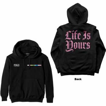 Merch Foals: Foals Unisex Pullover Hoodie: Life Is Yours Text (back Print) (xx-large) XXL