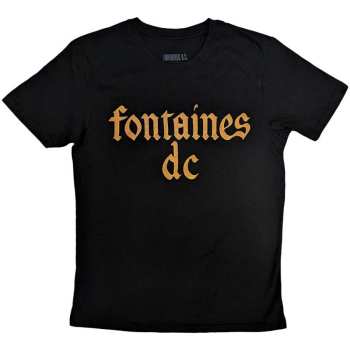 Merch Fontaines D.C.: Fontaines D.c. Unisex T-shirt: Gothic Logo (medium) M