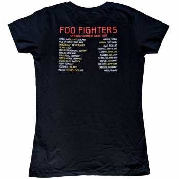 Merch Foo Fighters: Foo Fighters Ladies T-shirt: Wasting Light 2011 European Tour (back Print) (ex-tour) (small) S