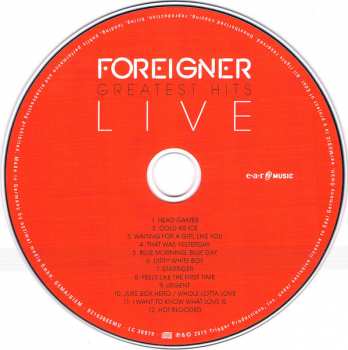 CD Foreigner: Greatest Hits Live 14831