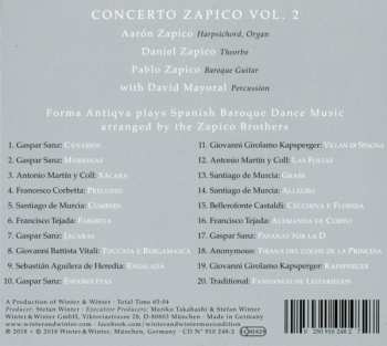 CD Forma Antiqva: Concerto Zapico Vol. 2 (Forma Antiqva Plays Spanish Baroque Dance Music) 322349