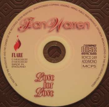 CD Fran Warren: Love For Love