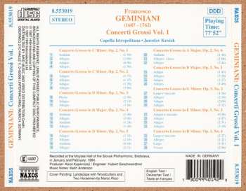 CD Francesco Geminiani: Concerti Grossi Op.2, Nos.1-6 - Op.3, Nos.1-4 120451