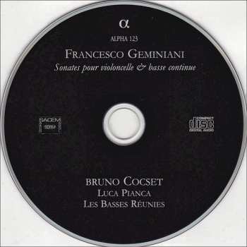 CD Francesco Geminiani: Sonates Pour Violoncelle Avec La Basse Continue 303023