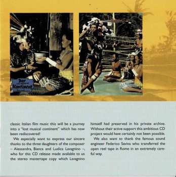 CD Angelo Francesco Lavagnino: Continente Perduto (Original Motion Picture Soundtrack »In Full Stereo«) LTD