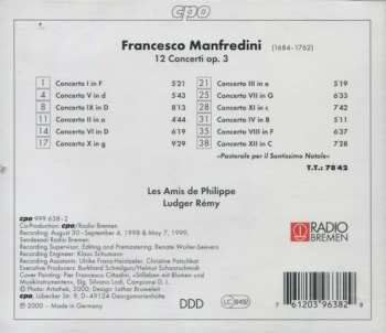 CD Francesco Manfredini: 12 Concerti Op. 3 306349