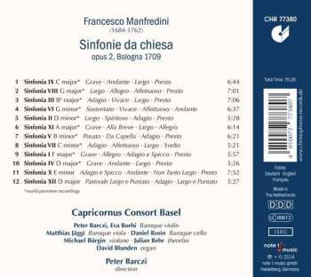 CD Francesco Manfredini: Sinfonia Da Chiesa Bologna 1709 127041