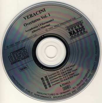 CD Francesco Maria Veracini: Complete Overtures And Concertos Vol. 1 - Overtures Nos. 1-4 & 6 342249