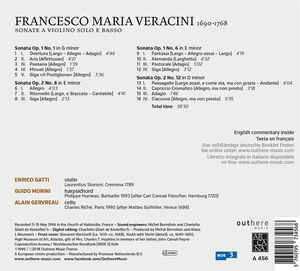 CD Francesco Maria Veracini: Sonate a Violino Solo e Basso 333785
