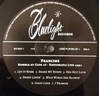 LP Francine: Rumble At Club 16 - Radiomafia Live 1991 396094