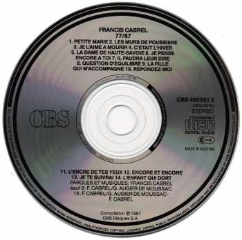 CD Francis Cabrel: Cabrel 77-87 333288