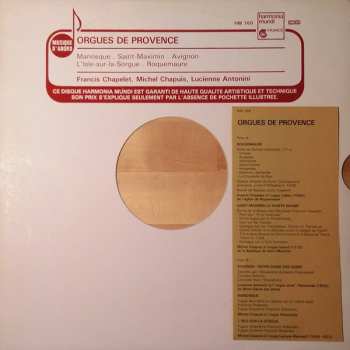 Album Francis Chapelet: Orgues De Provence