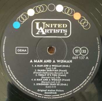 LP Francis Lai: A Man And A Woman (Original Motion Picture Soundtrack) 543045