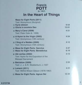 CD Francis Pott: In The Heart Of Things (Choral Music Of Francis Pott) 520807