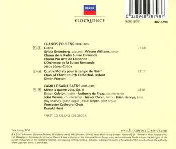 CD Francis Poulenc: Gloria / Christmas Motets / Messe à Quatre Voix 422081